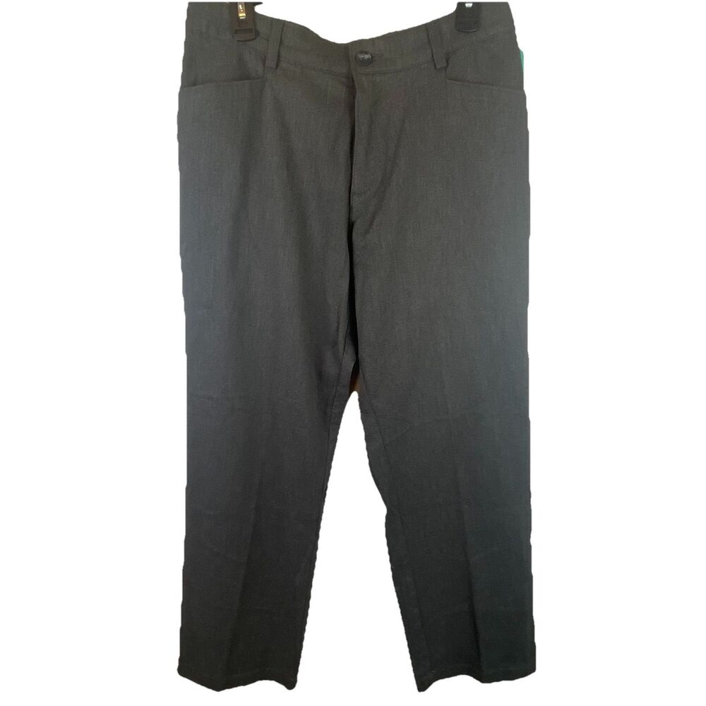 NWT LEE Women’s Relaxed Fit At The Waist Straight Leg Pant Charcoal Heather 12 M